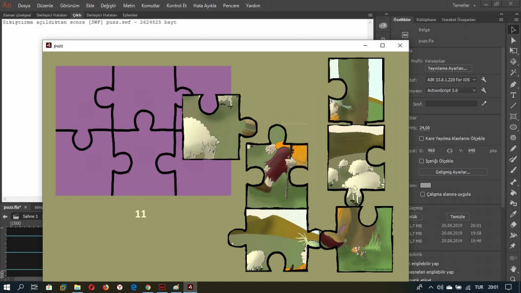 Resimli Masallara puzzle oyunu ekliyorum